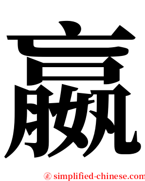嬴 serif font
