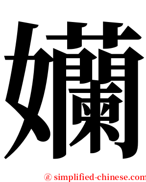 孏 serif font