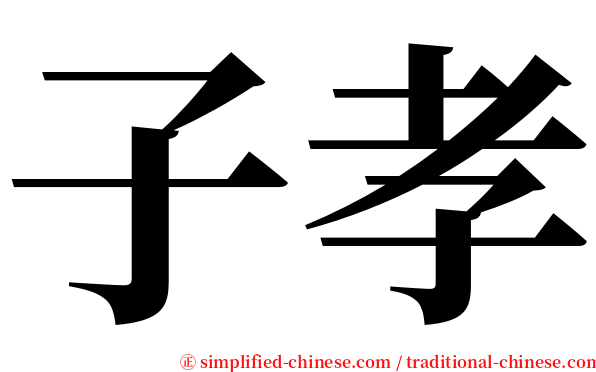 子孝 serif font