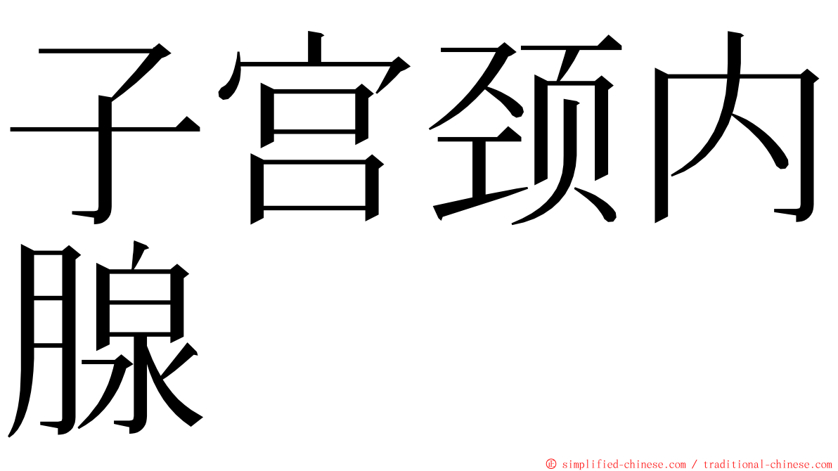 子宫颈内腺 ming font