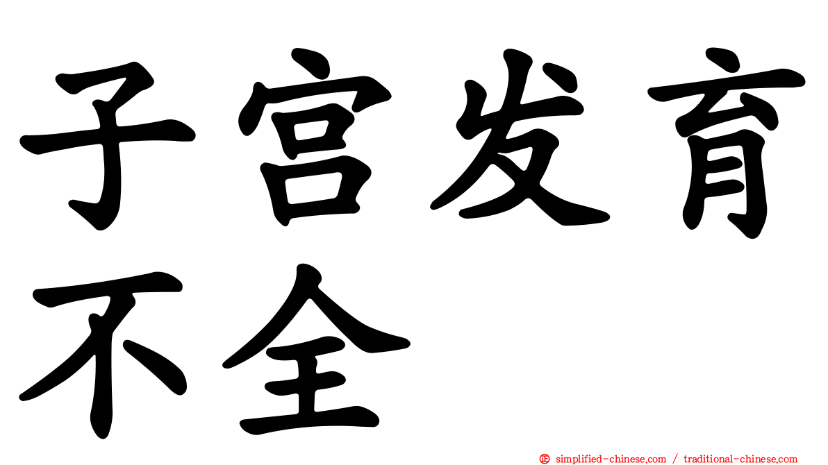 子宫发育不全