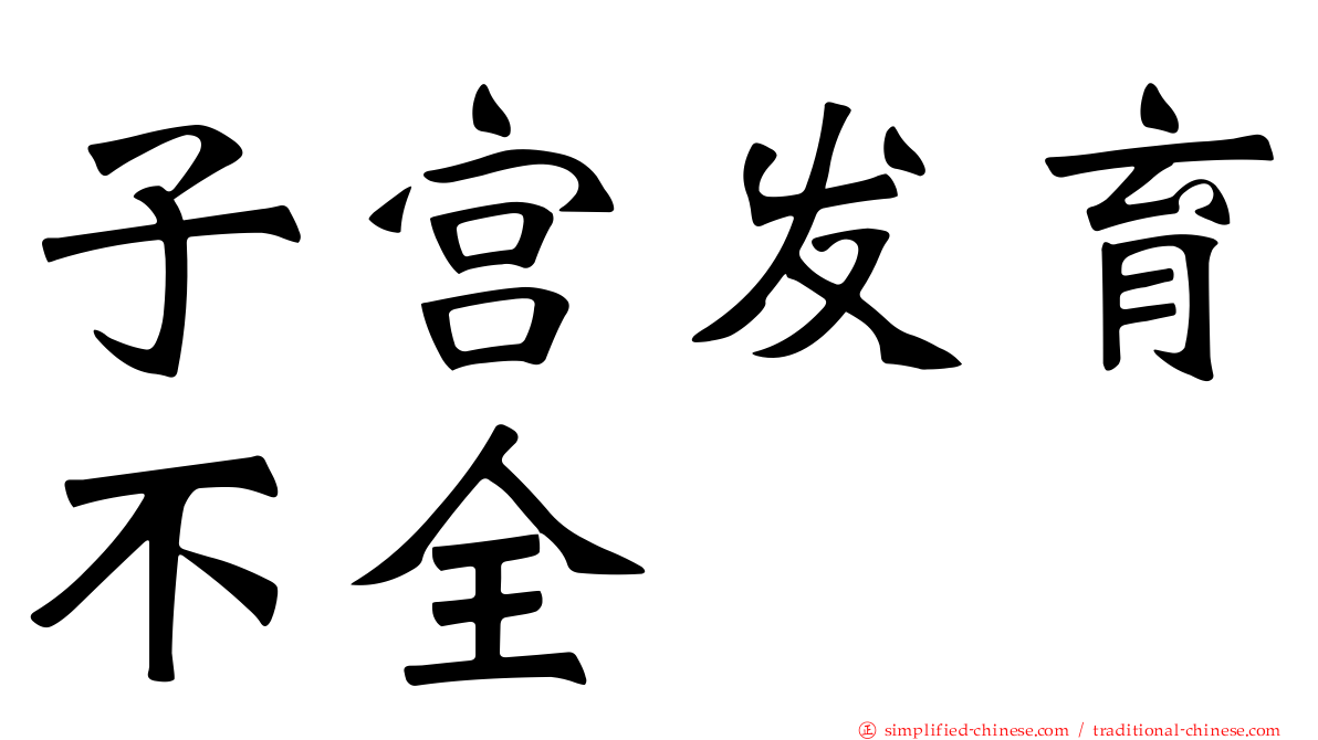 子宫发育不全