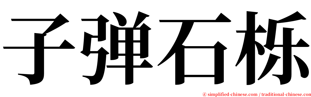 子弹石栎 serif font