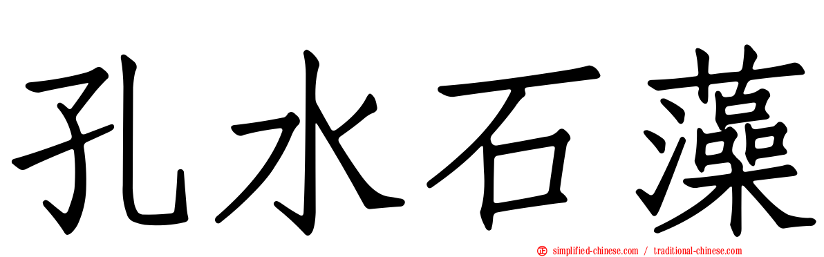 孔水石藻