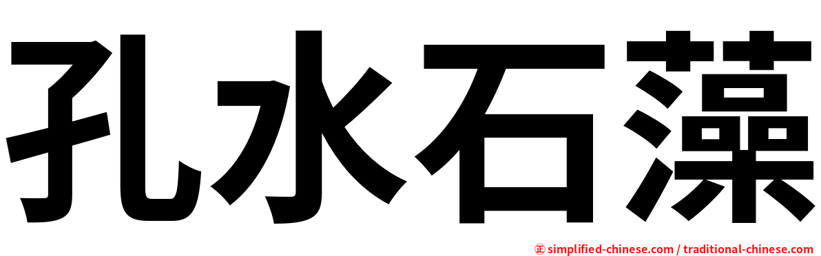 孔水石藻