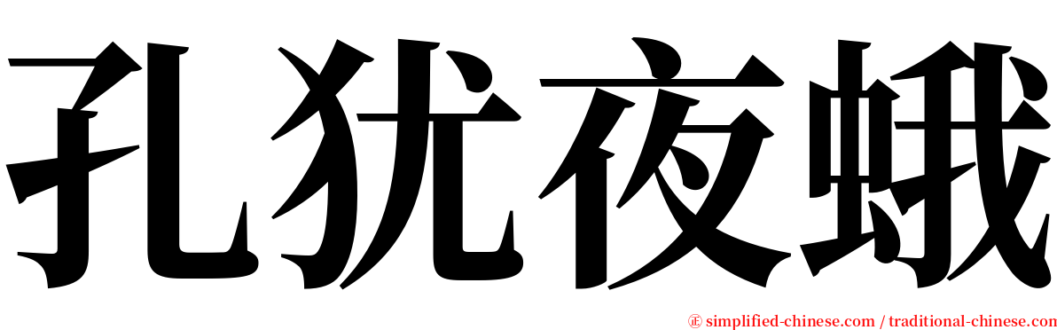 孔犹夜蛾 serif font