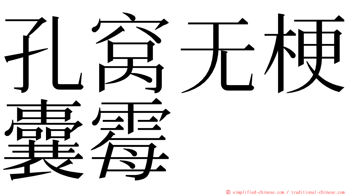 孔窝无梗囊霉 ming font