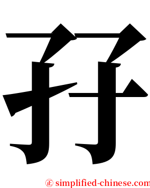 孖 serif font