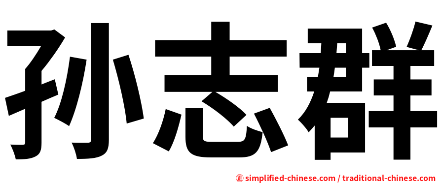 孙志群