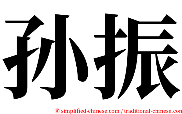 孙振 serif font