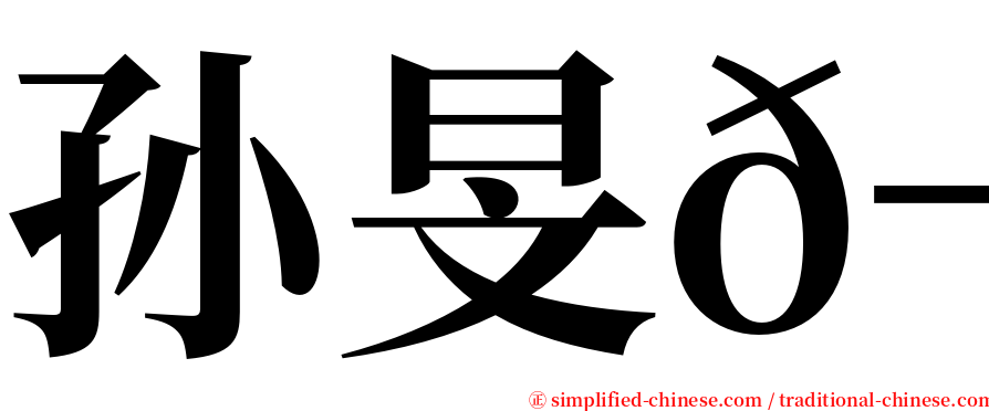 孙旻𬀩 serif font