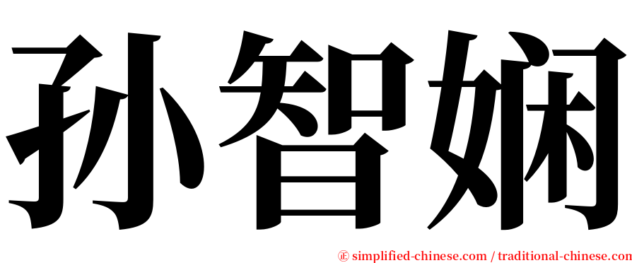 孙智娴 serif font