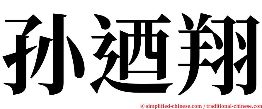 孙迺翔 serif font