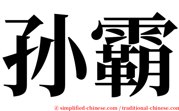 孙霸 serif font