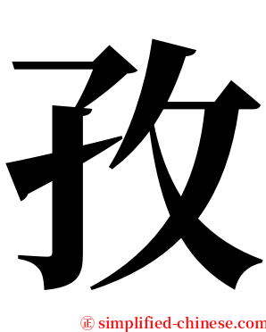 孜 serif font