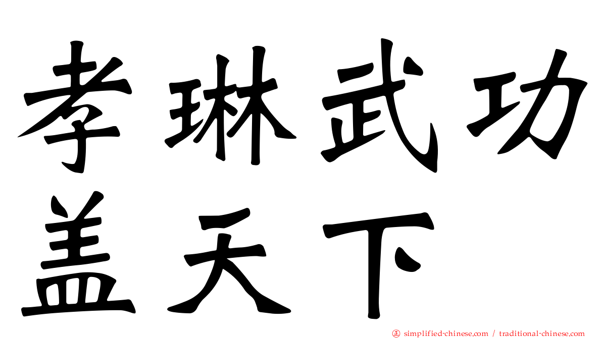 孝琳武功盖天下