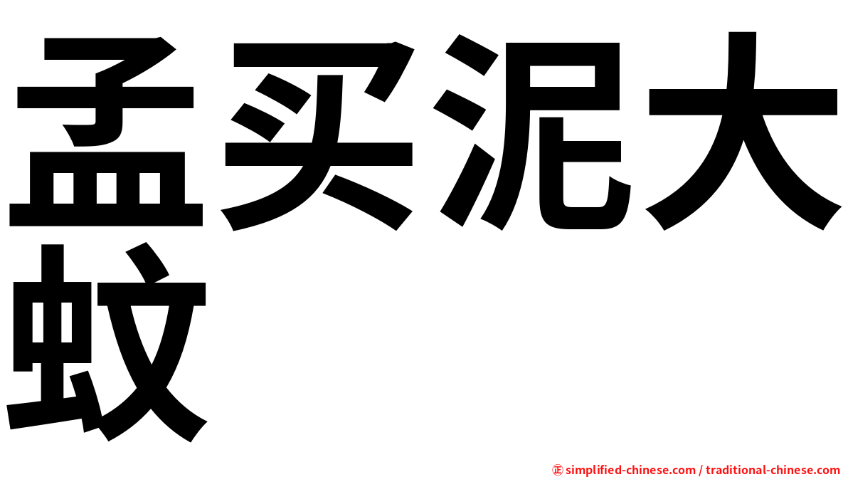 孟买泥大蚊
