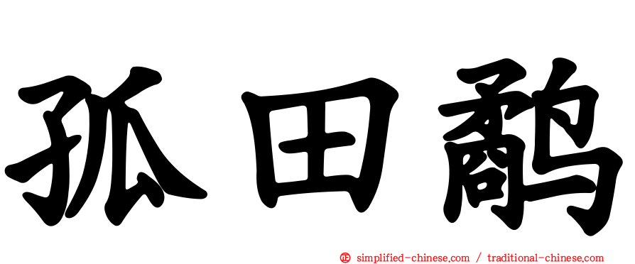 孤田鹬