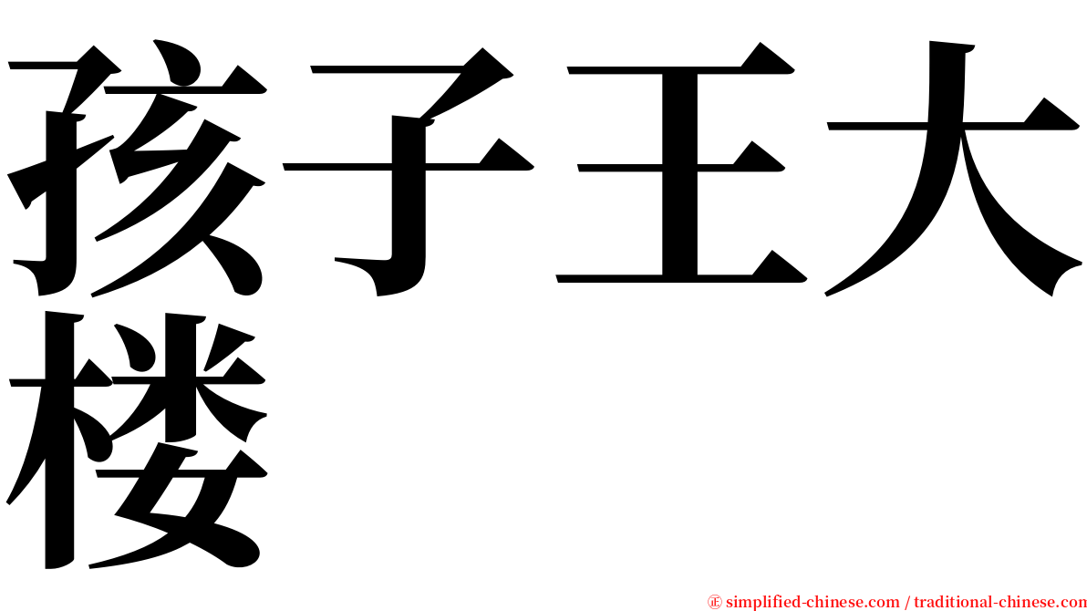 孩子王大楼 serif font