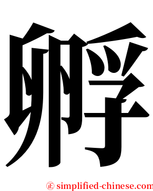 孵 serif font