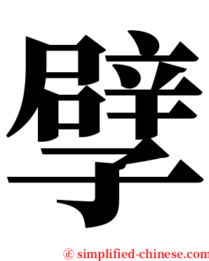 孹 serif font