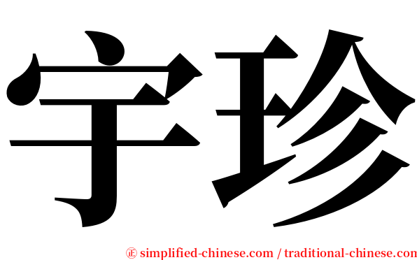宇珍 serif font