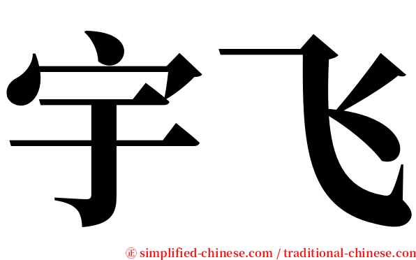 宇飞 serif font