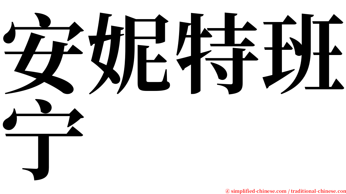 安妮特班宁 serif font