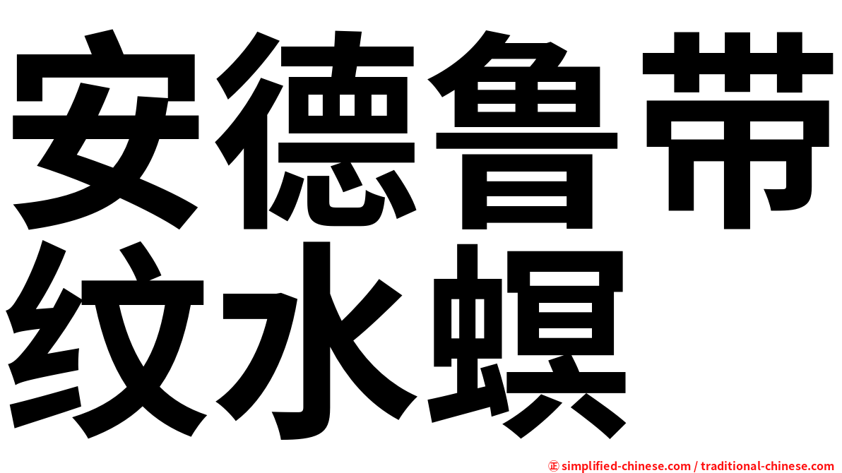 安德鲁带纹水螟