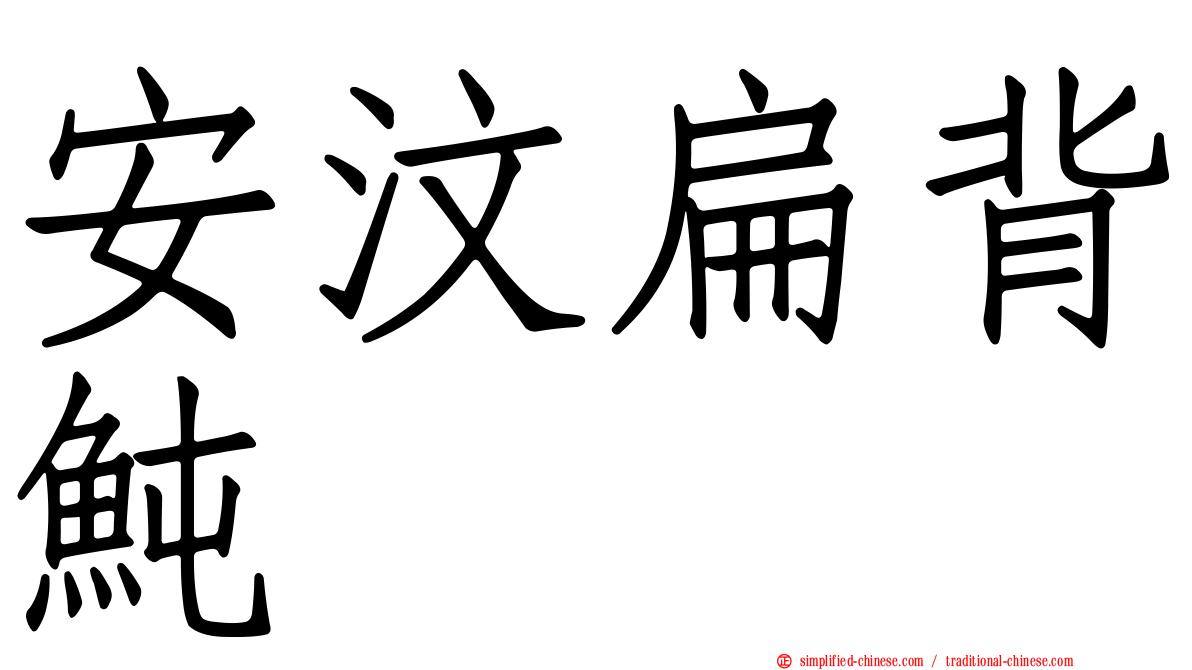 安汶扁背鲀