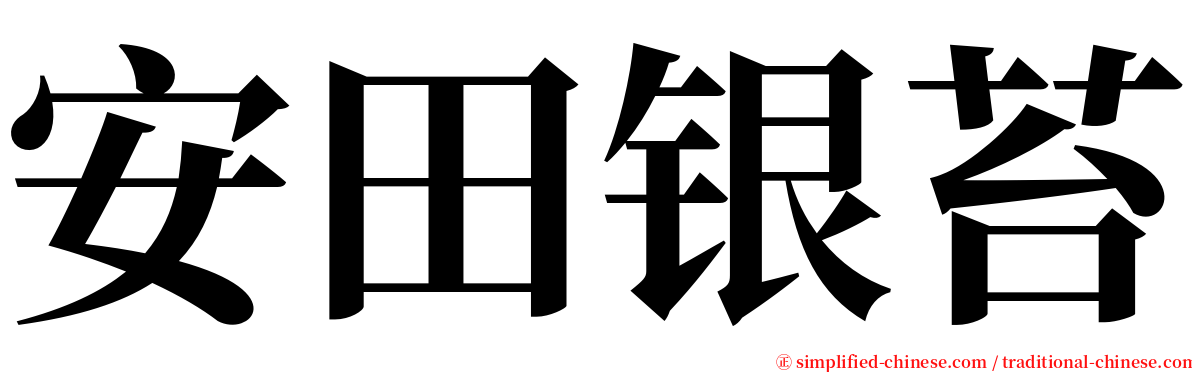 安田银苔 serif font