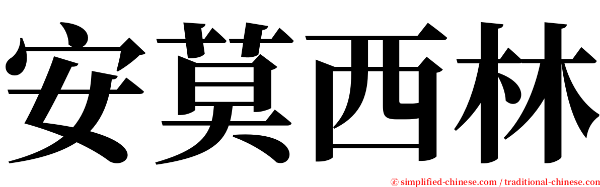 安莫西林 serif font