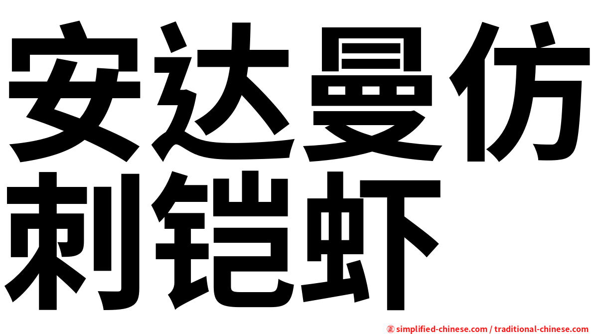 安达曼仿刺铠虾