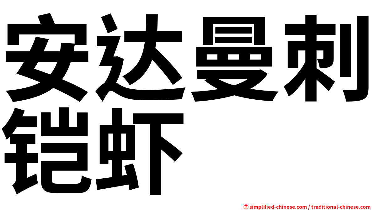 安达曼刺铠虾