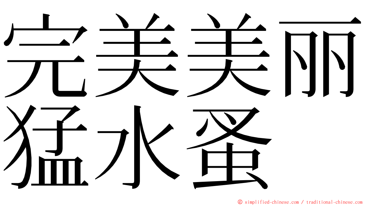 完美美丽猛水蚤 ming font