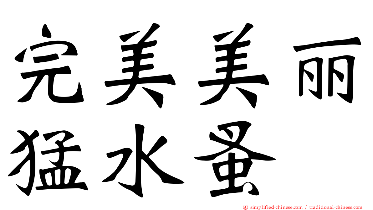 完美美丽猛水蚤