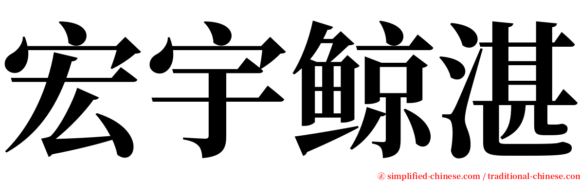 宏宇鲸湛 serif font