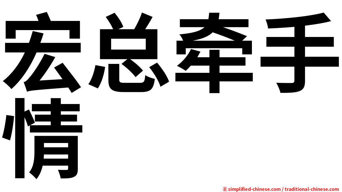宏总牵手情