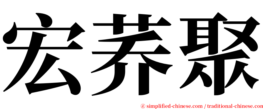 宏荞聚 serif font