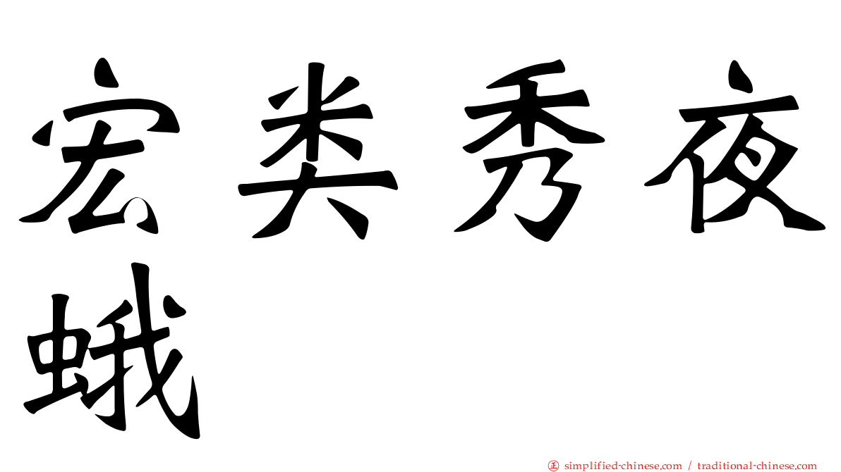 宏类秀夜蛾