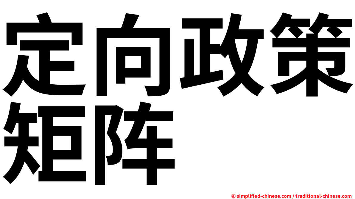 定向政策矩阵