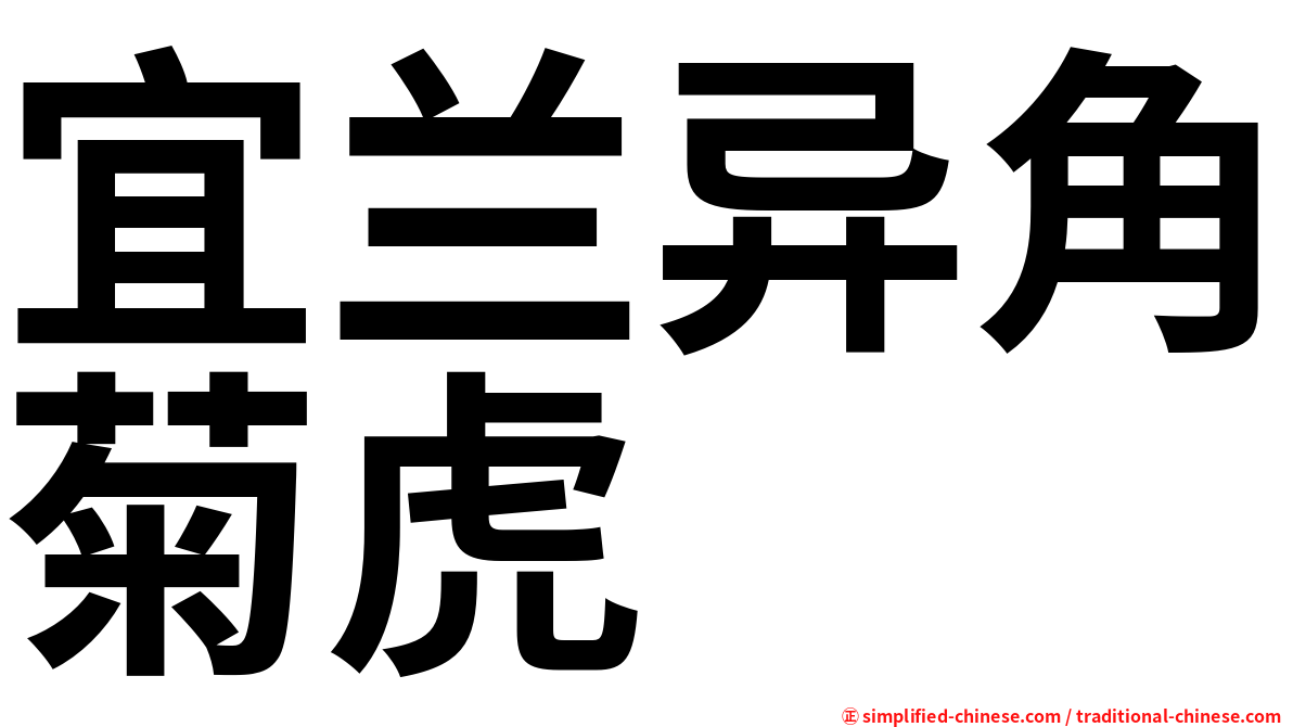 宜兰异角菊虎