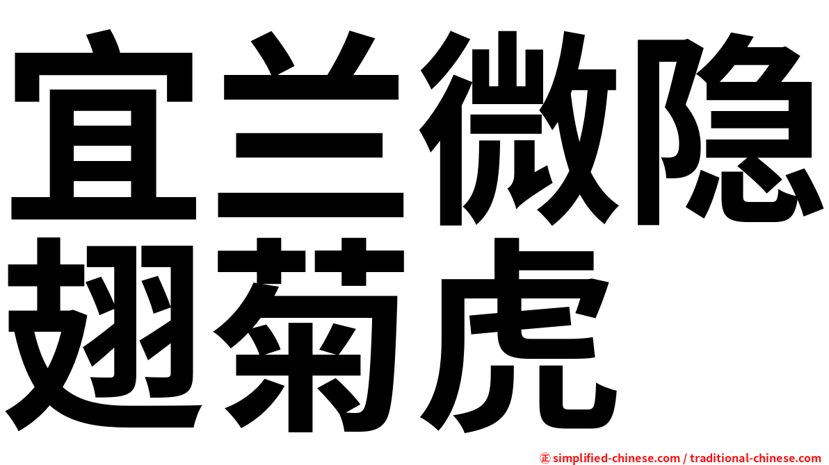 宜兰微隐翅菊虎