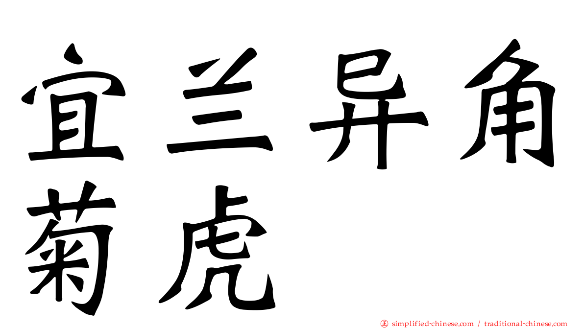 宜兰异角菊虎