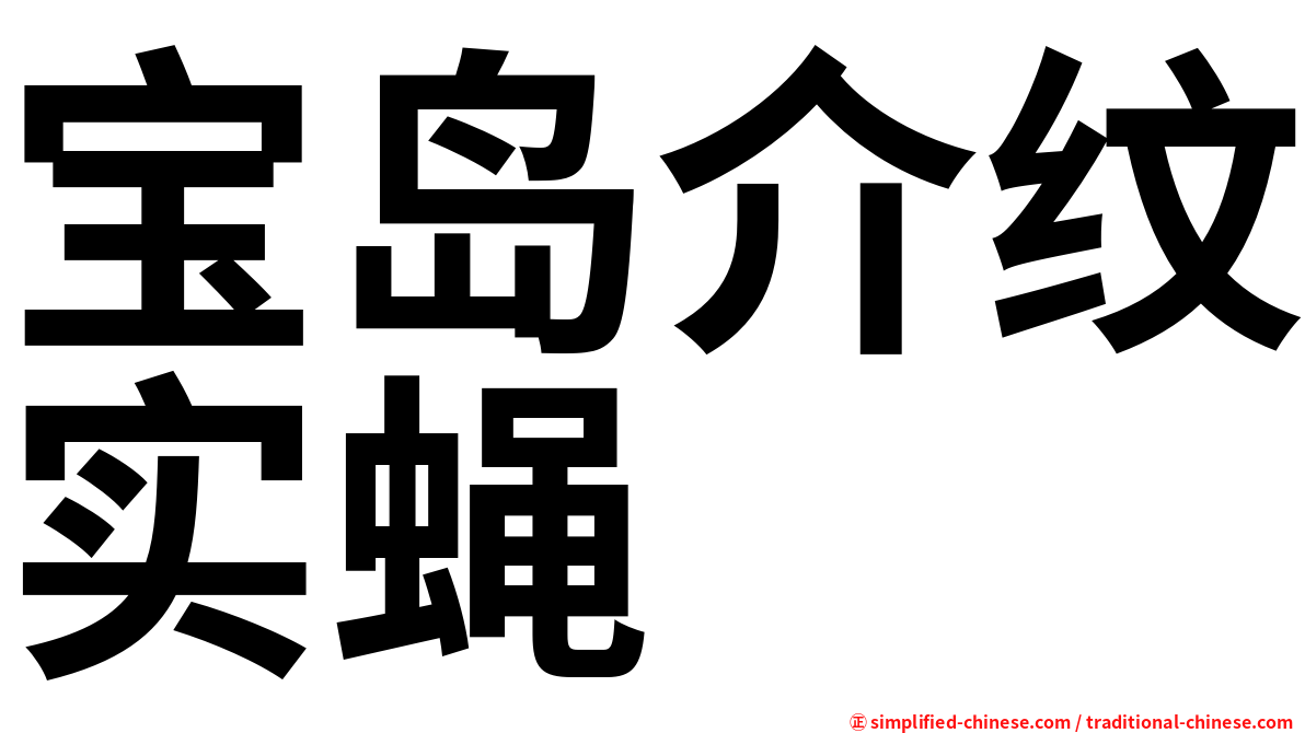 宝岛介纹实蝇