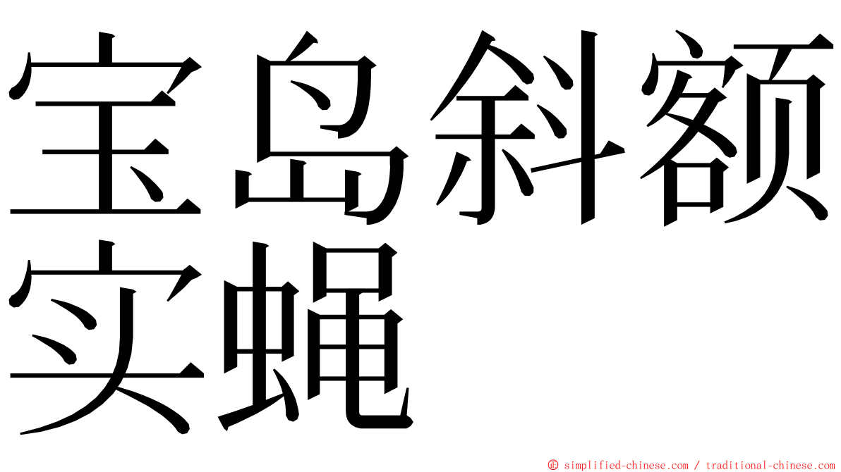 宝岛斜额实蝇 ming font