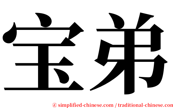 宝弟 serif font