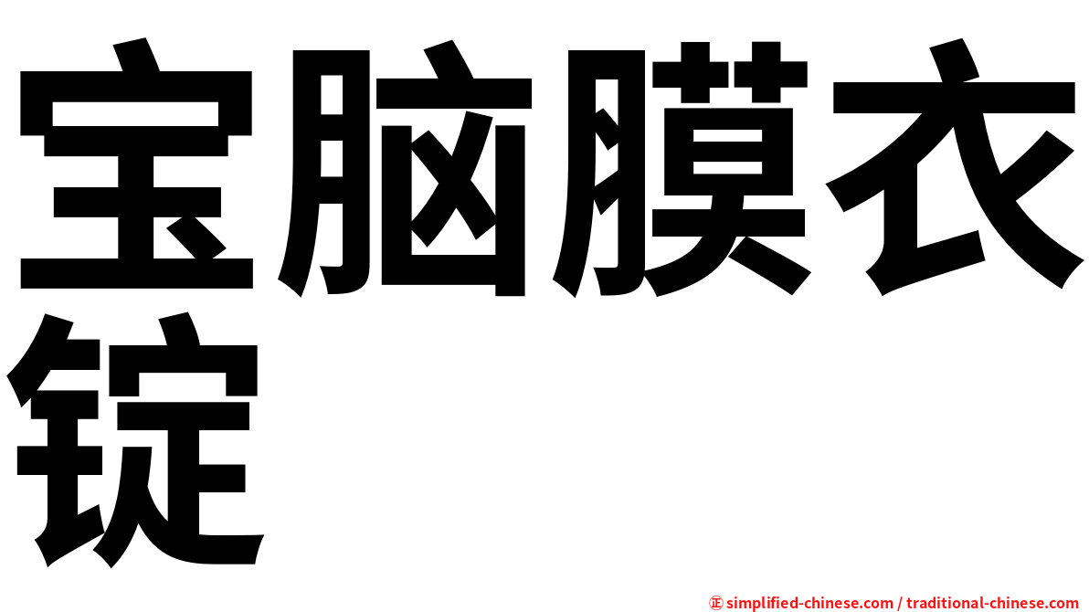 宝脑膜衣锭