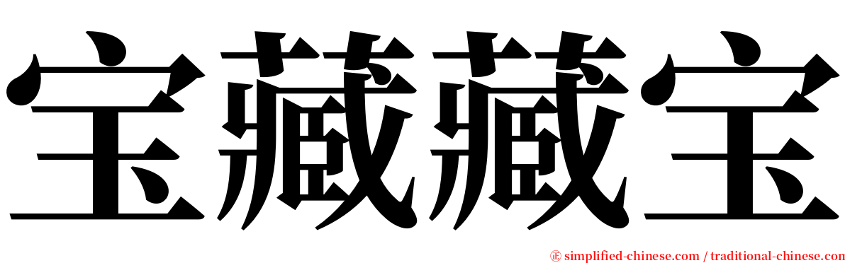 宝藏藏宝 serif font