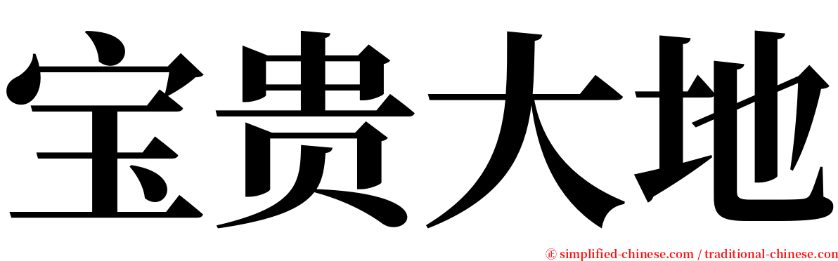 宝贵大地 serif font
